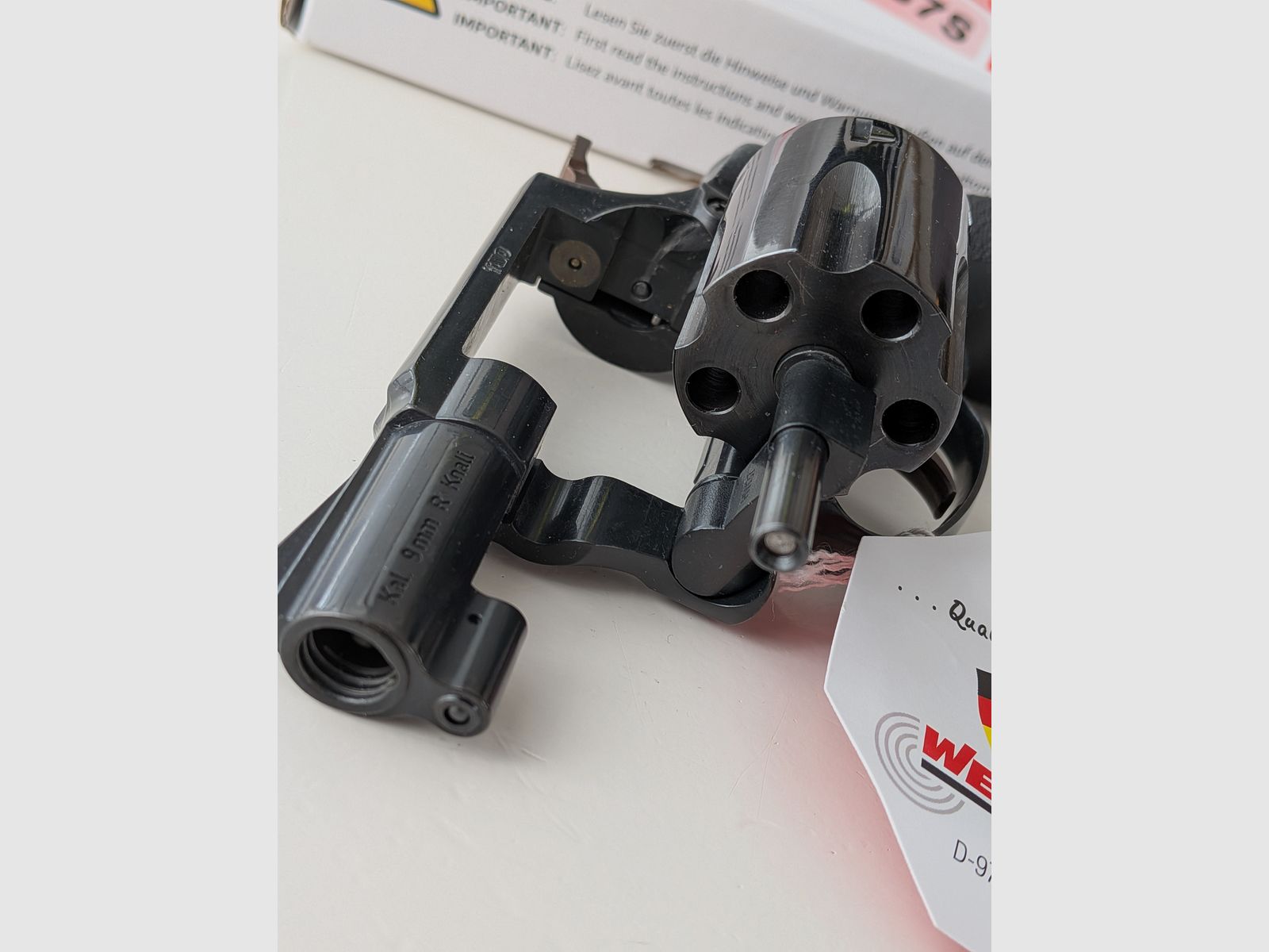 Incense HW 37 PTB 887 blank firing revolver HW37 9mm RK Hogue grip