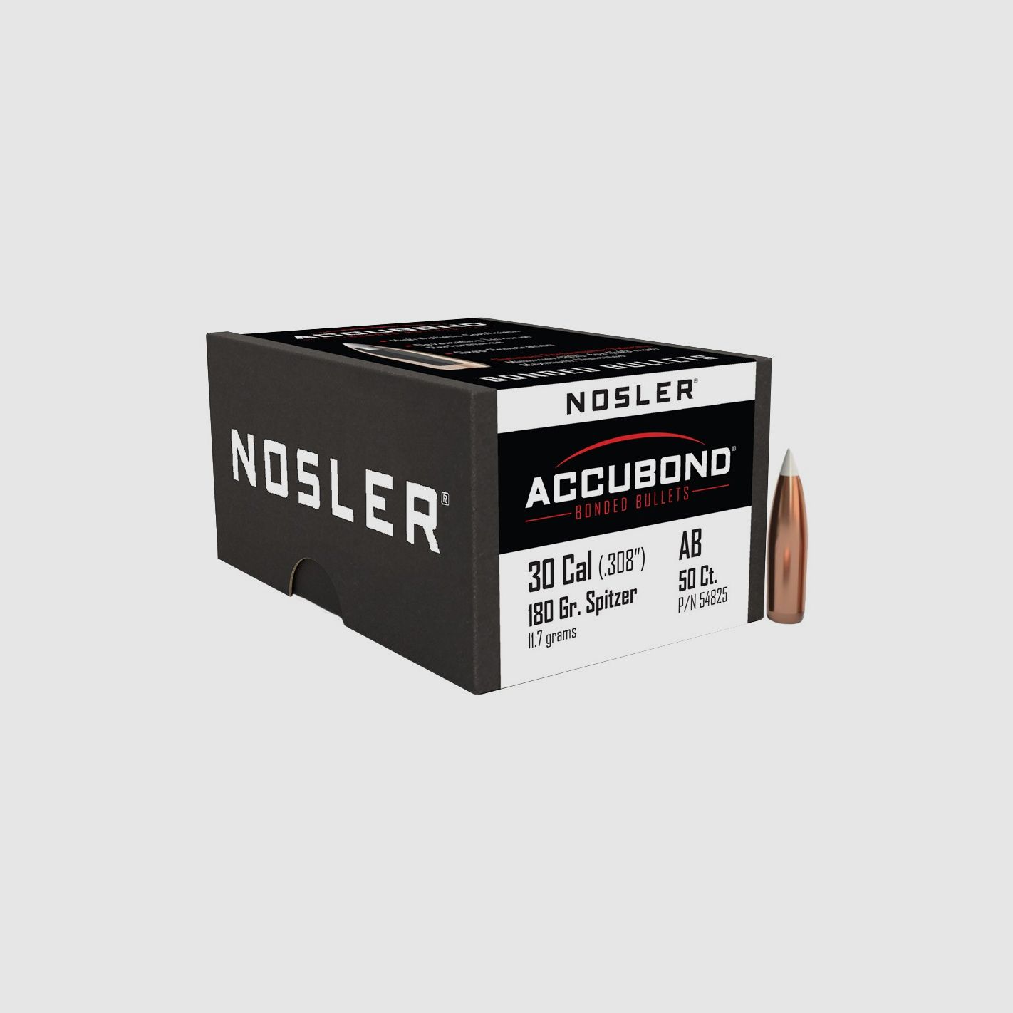 Nosler Accubond Geschosse .30 / 308 180 gr SP 50 Stück, Bild 1 von 2