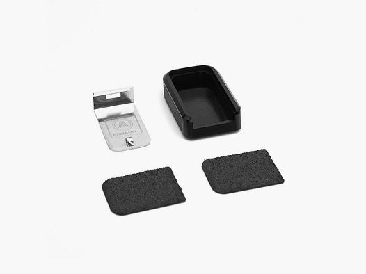 Armanov MPTGLFRACE/MPTGSFRACE base de cargador Carrera para Tanfoglio Stock II, III, Color: Plata, Tamaño: Cuadro pequeño