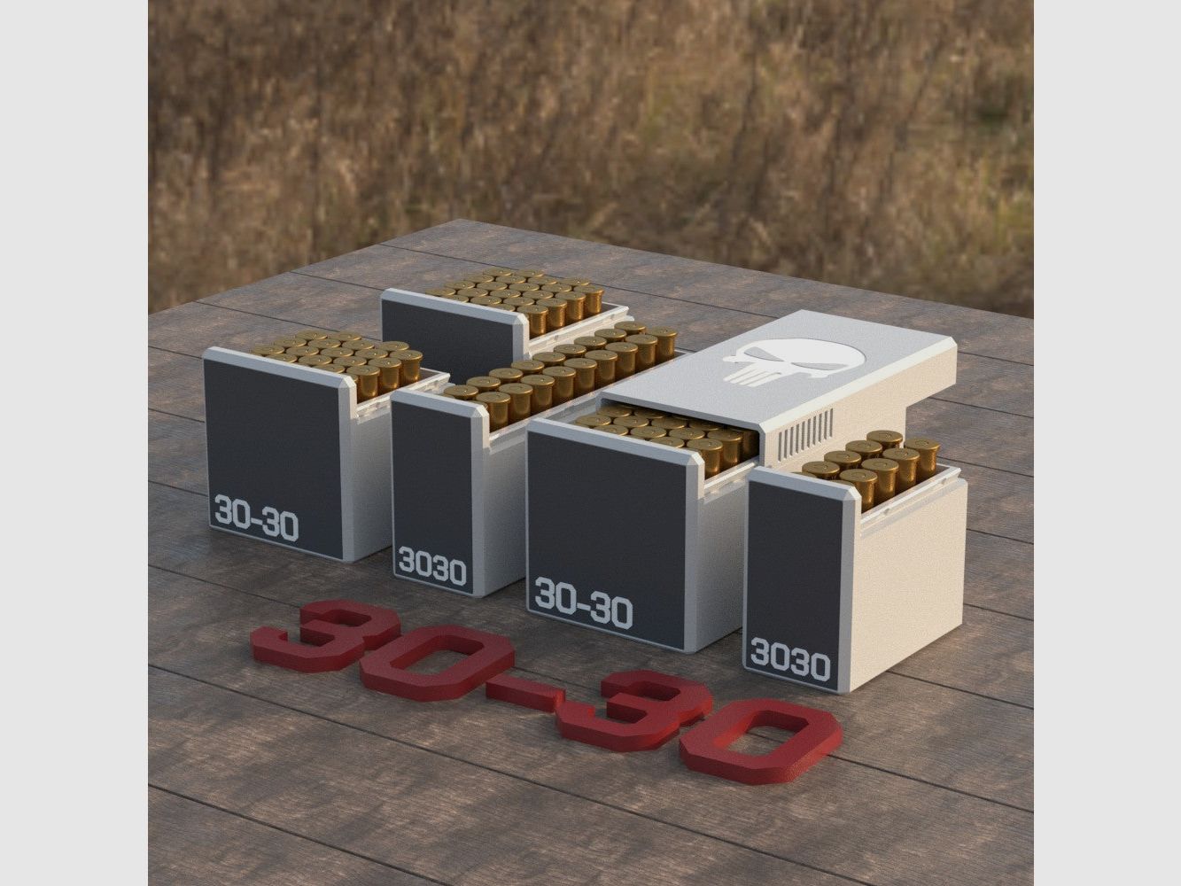 Filamelt Munitionsbox / Ammo .30-30 WIN – Patronenbox für 50 Schuss, Made in Germany