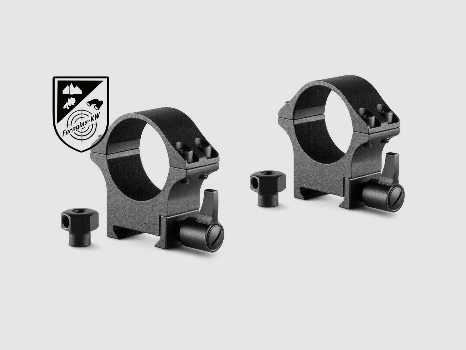 HAWKE 23106 Profi Stahl Ringmontagen Weaver Mittel 30mm Höhe 48mm Schnellspann