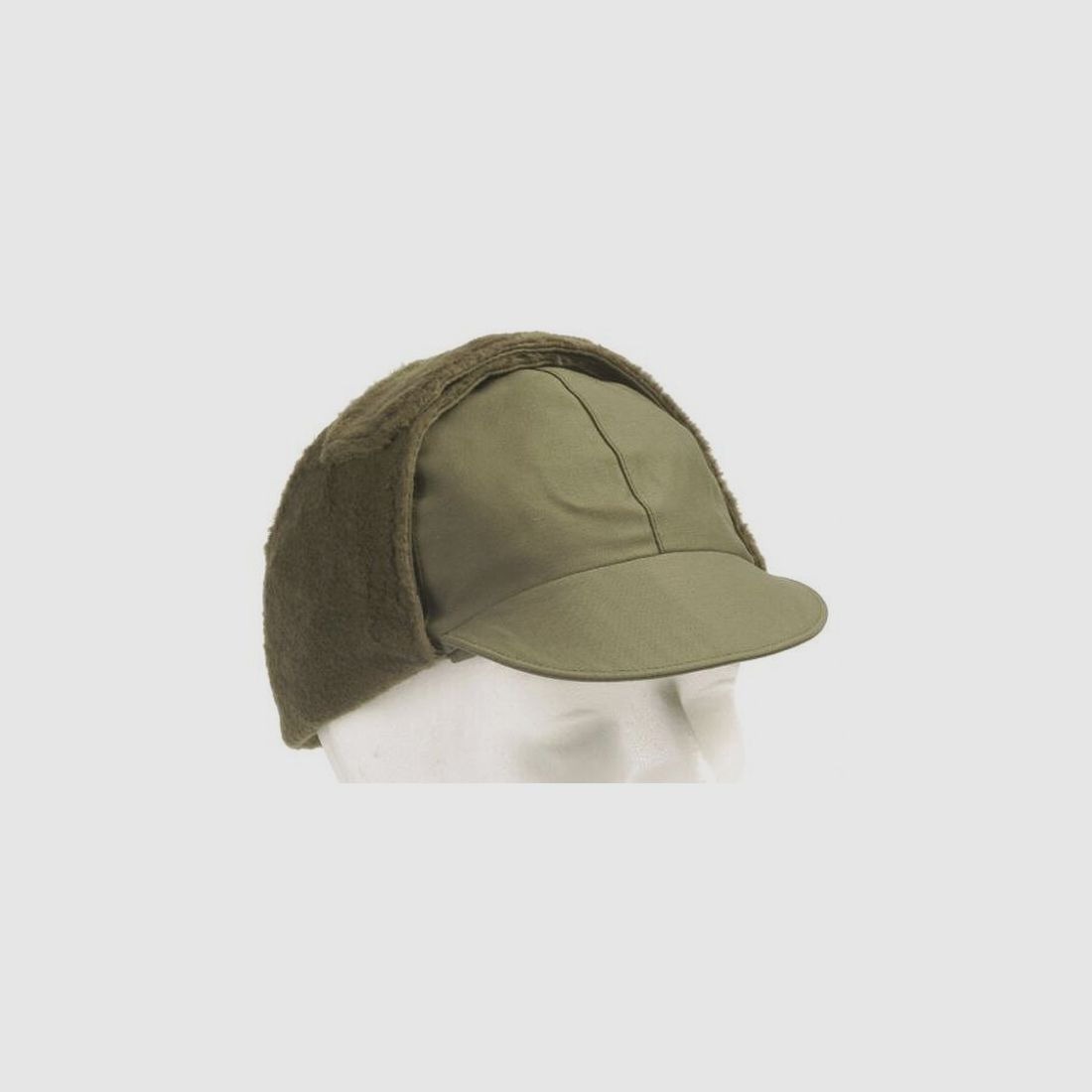 BW Wintermütze Oliv Gr. 57 NEUWERTIG - Feldmütze Bundeswehr m. Schirm u. Ohrenschutz