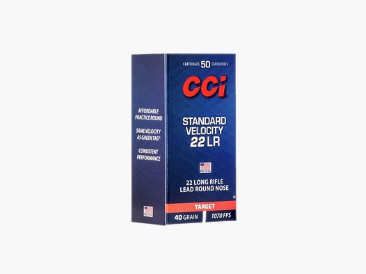 CCI Standard Velocity Munition 50 gr LRN .22 LR