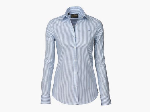 LAKSEN ETON LADIES’ SHIRT, STRIPES/SKY BLUE