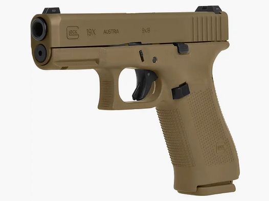 Glock 19X – 9mm Luger Pistol | Coyote Brown / Tan