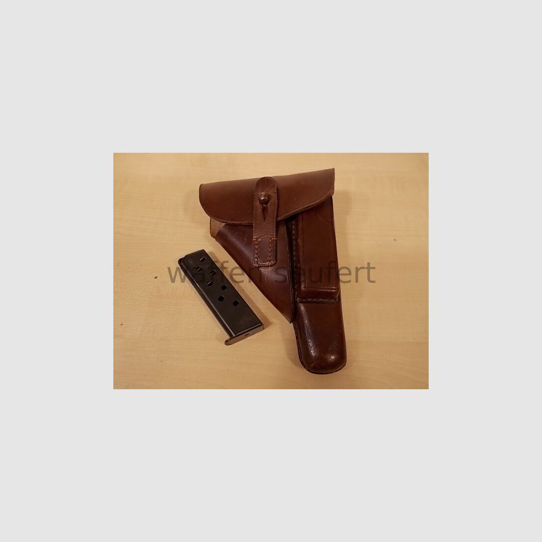 Original Pistolentasche mit PP Manurhin Magazin 7,65