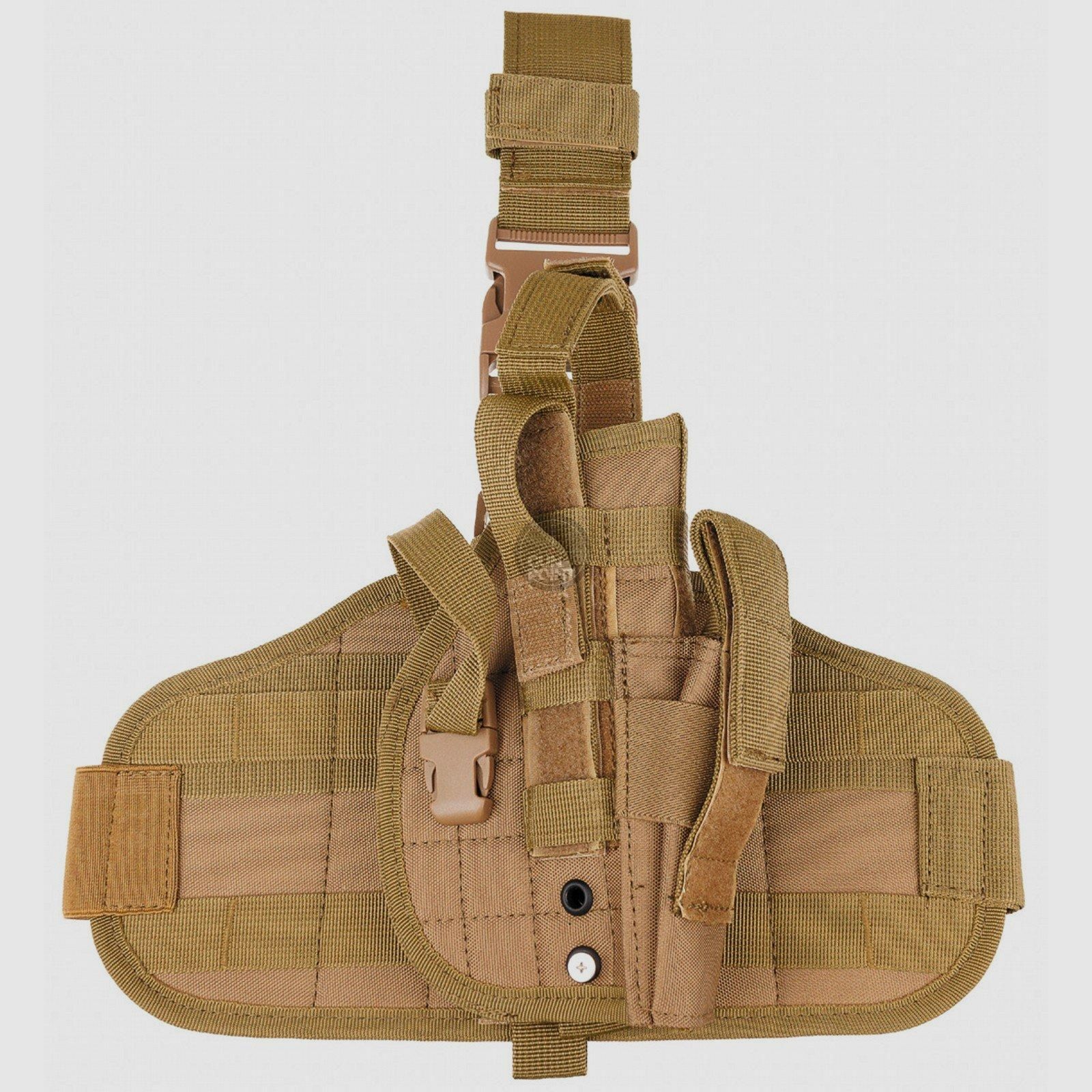 Pistol leg holster, "MOLLE", right, coyote tan