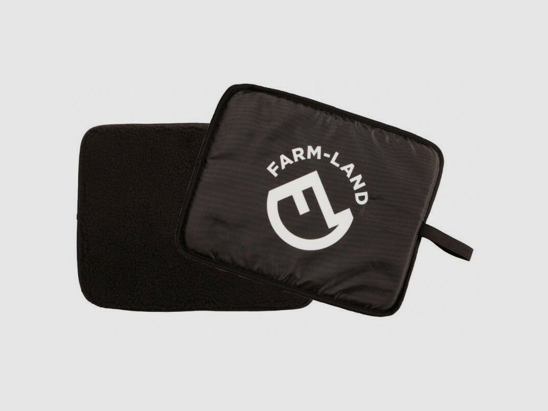 Farm-Land seat cushion, fiber fur black