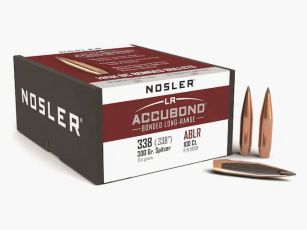 Proiettile Nosler .338/.338 Accubond 300GR Bonded Tipped Boat Tail 100 pezzi