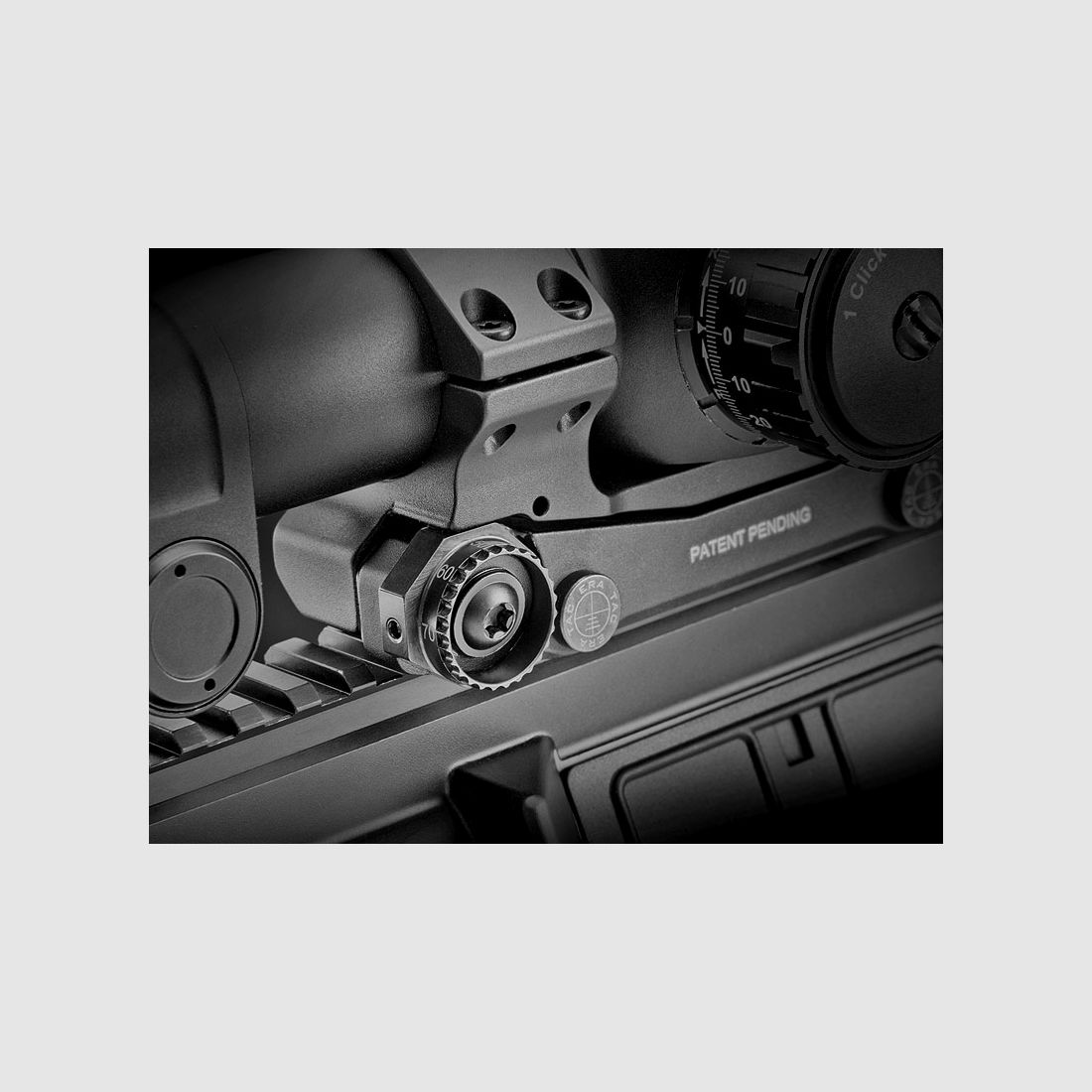 ERATAC block mount with adjustable front inclination, with knurled nut ø 30 mm + 20 mm height (0-20 mrad front inclination), 371 g