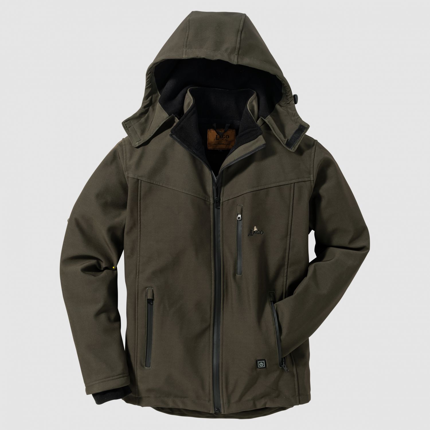 il Lago Red Level Softshelljacke Feuerland Herren, beheizbar (Oliv), Bild 2 von 2