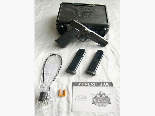 HALBAUTOM. PISTOLE ARMSCOR, MOD. 1911 A1 FS, Kal. .45 AUTO, NEUWAFFE IM KOFFER MIT ZUBEHÖR!!!