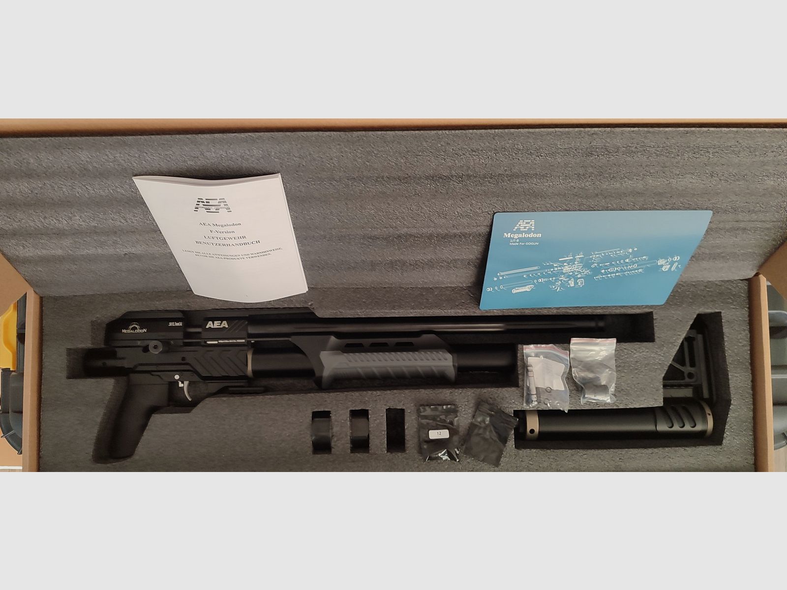 Fucile ad aria compressa AEA Megalodon F-Serie 7,5 Joule Nuovo! + Borsa per armi!