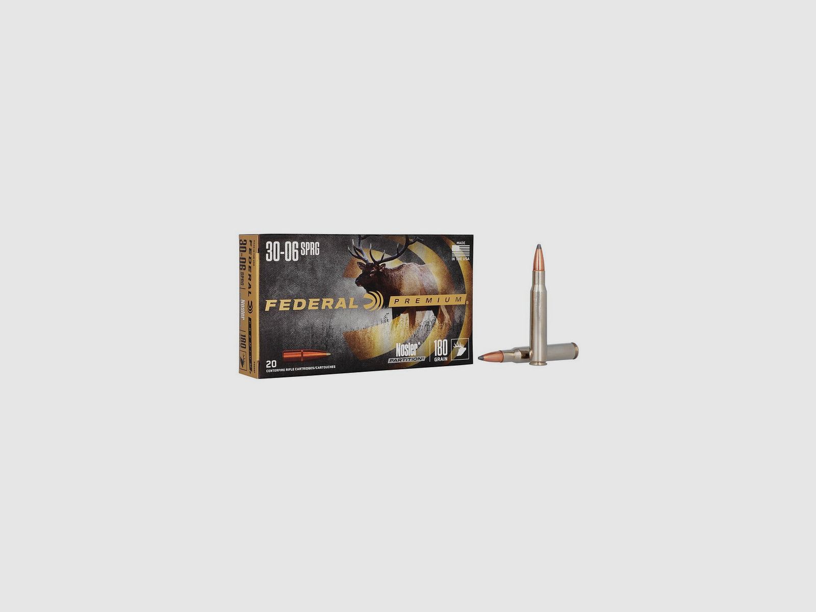 Büchsenmunition FEDERAL Nosler Partition – 30-06 – 180 grains