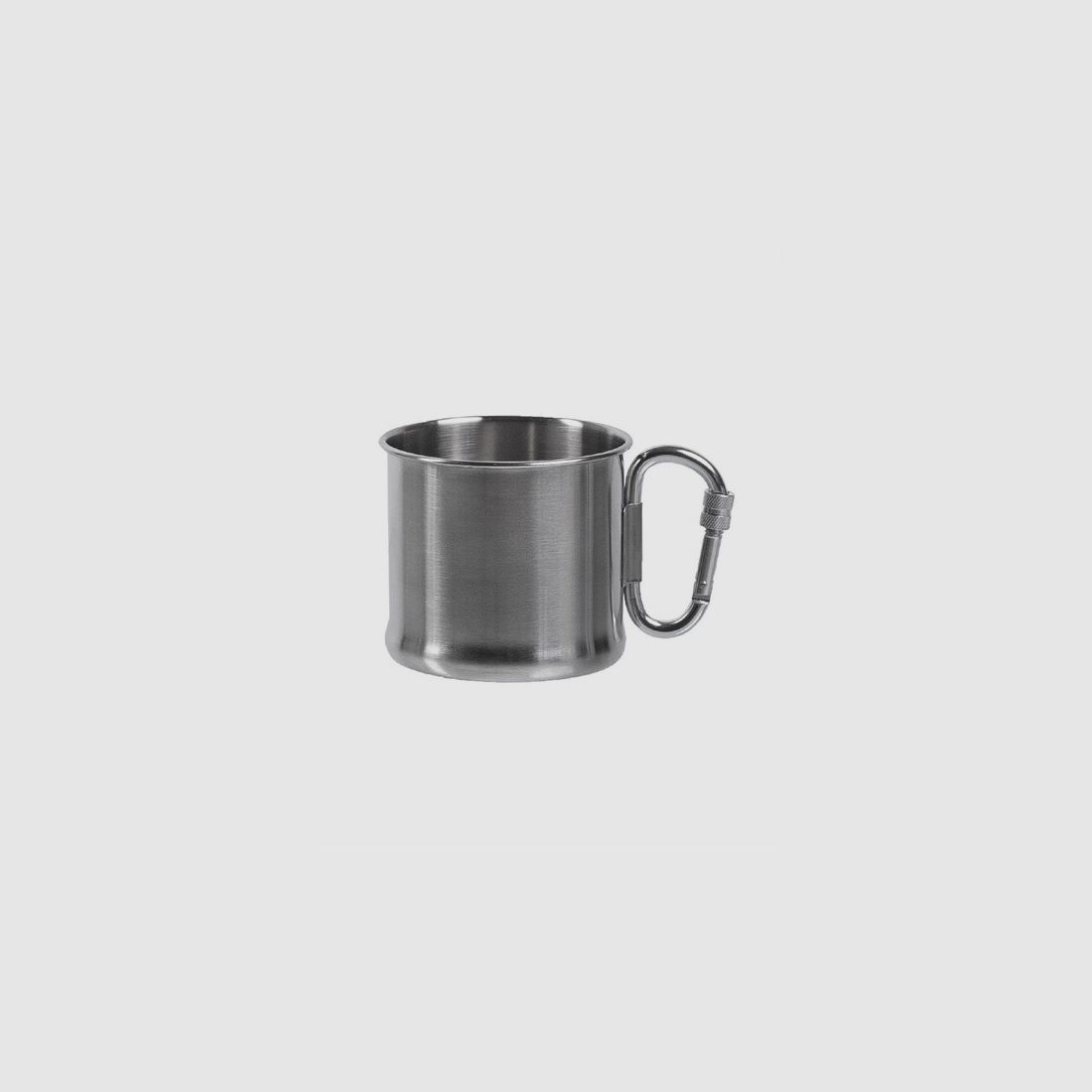 Becher / Tasse 500 ml aus Edelstahl - mit Karabiner - Henkel