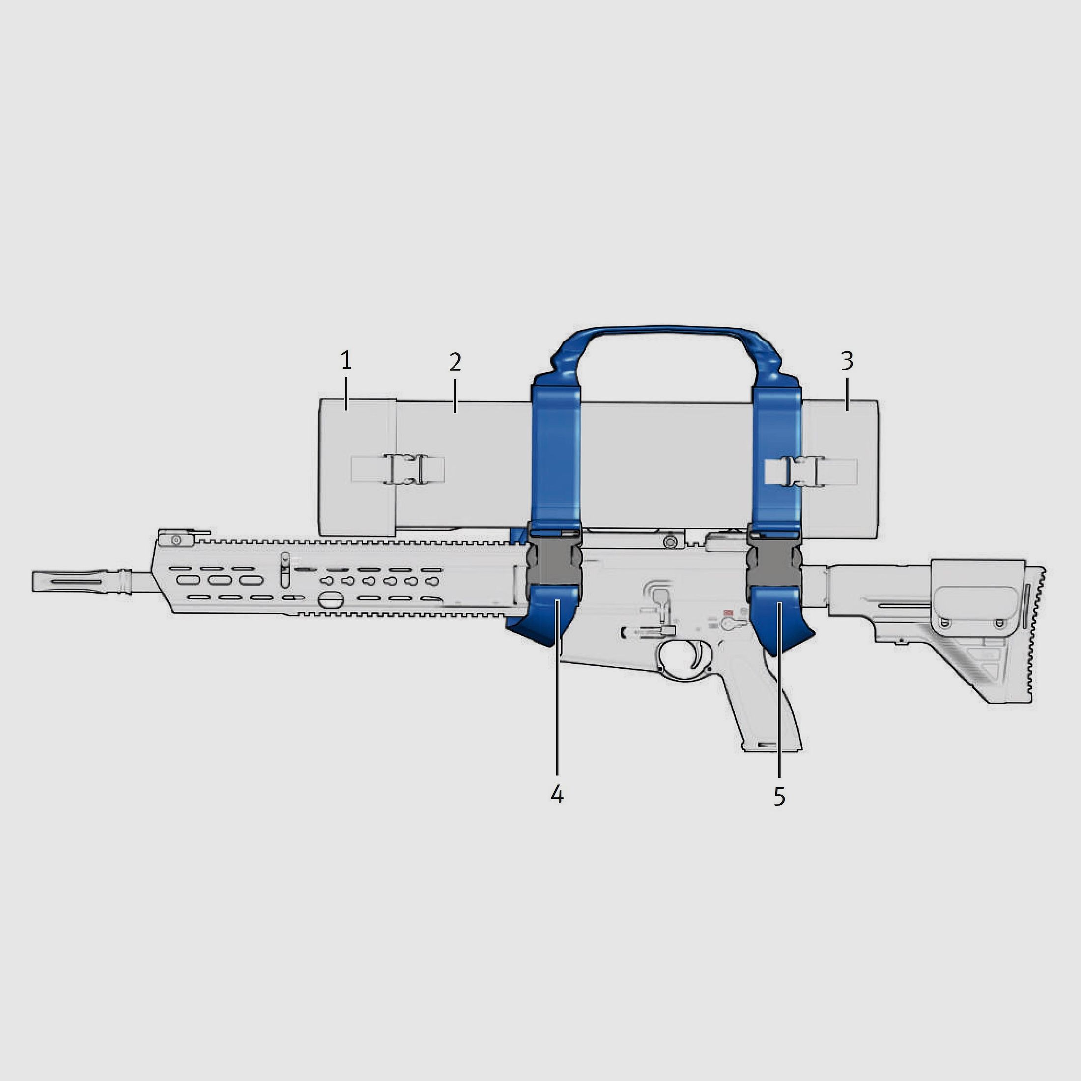 HK Sac de transport pour ZF G28Z - NEUF - G29 Mr308 Mr223 Schmidt&Bender PMII Steiner Kahles Ar10 Ar15 Heckler & Koch