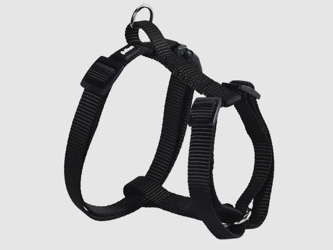 Harnais en Nylon Noir - Ajustable 40-65 cm, image 1 sur 4