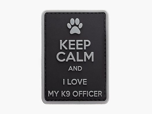 Keep Calm K9 Officer PVC Patch Schwarz