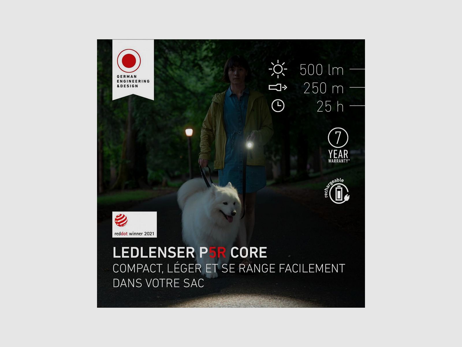 LEDLENSER P5R Core 500 Lumen Lampe, Bild 3 von 9