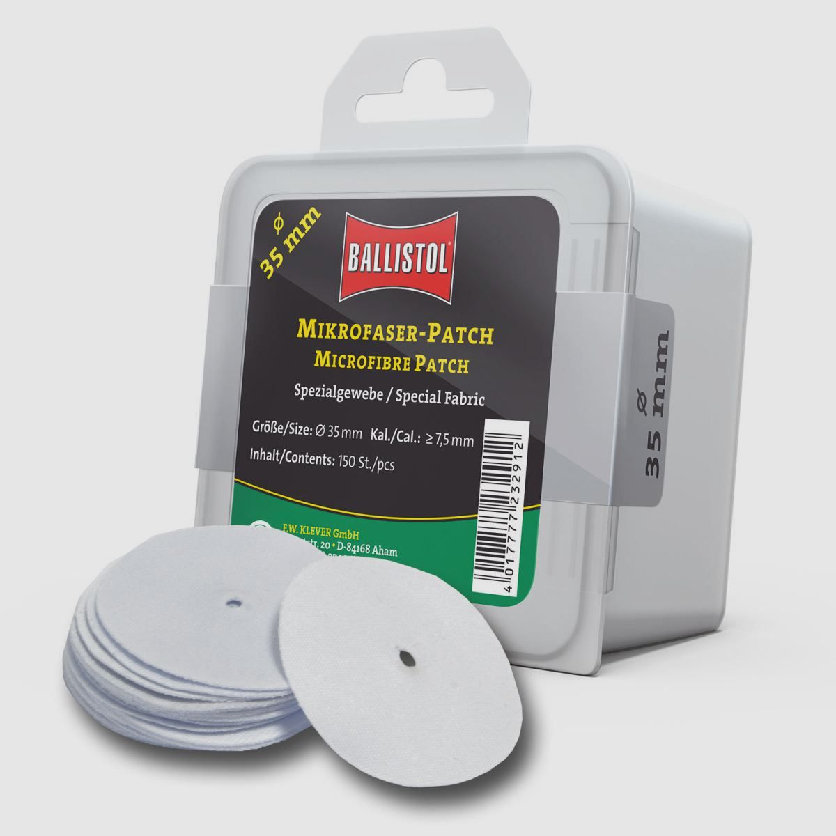Ballistol microvezel patch rond Ø 35 mm 150 stuks