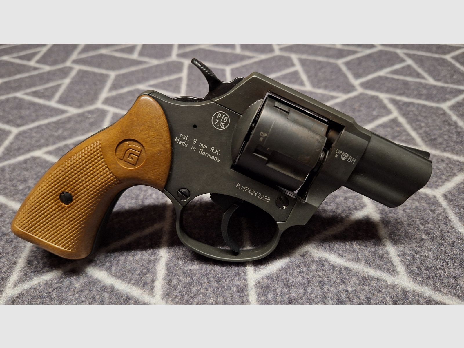 Röhm RG 59 Il piccolo revolver a salve brunito 9mm R.K. COME NUOVO!
