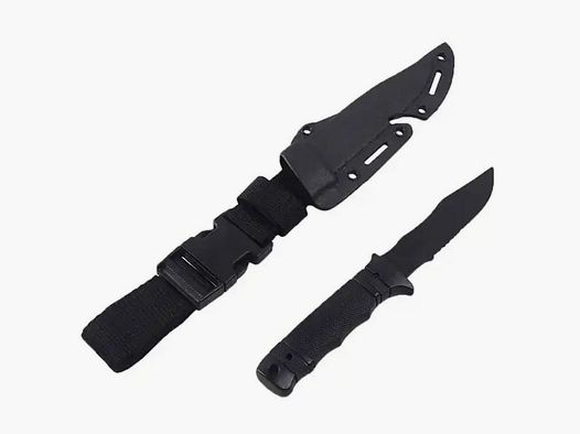 Cuchillo de entrenamiento "Curved" con funda negra