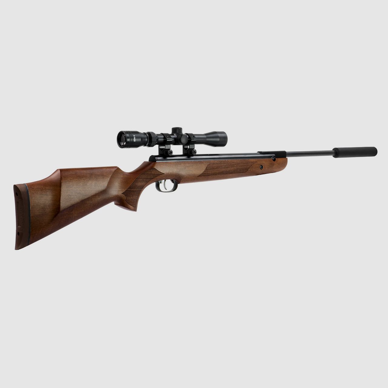 Knicklauf Luftgewehr Weihrauch HW 95 Luxus SD Buchenholzschaft 1/2 Zoll UNF SchalldĂ¤mpfer Kaliber 5,0 mm (P18)