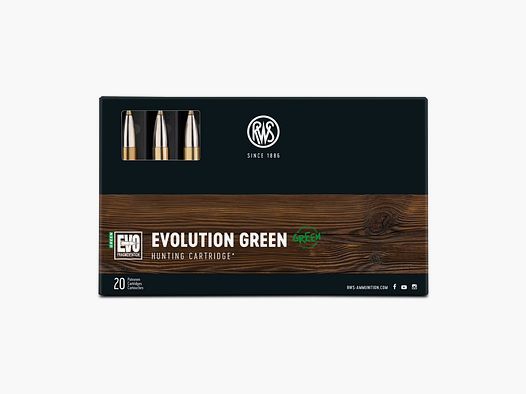 RWS .30-06 Sprgf. EVO Evolution Green 9,0g 139gr sans plomb
