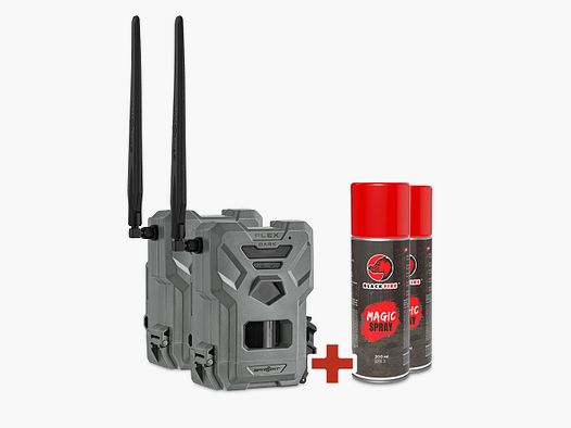 BLACK FLEX Bundle 3 - SPYPOINT FLEX-DARK Twin-Pack + BLACK FIRE Magic Spray