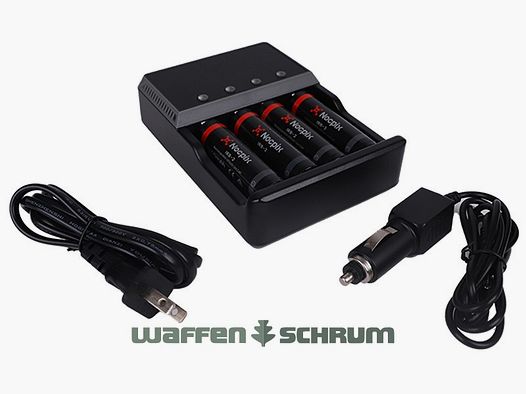 Nocpix Nocpix 18650 charger for 4 batteries