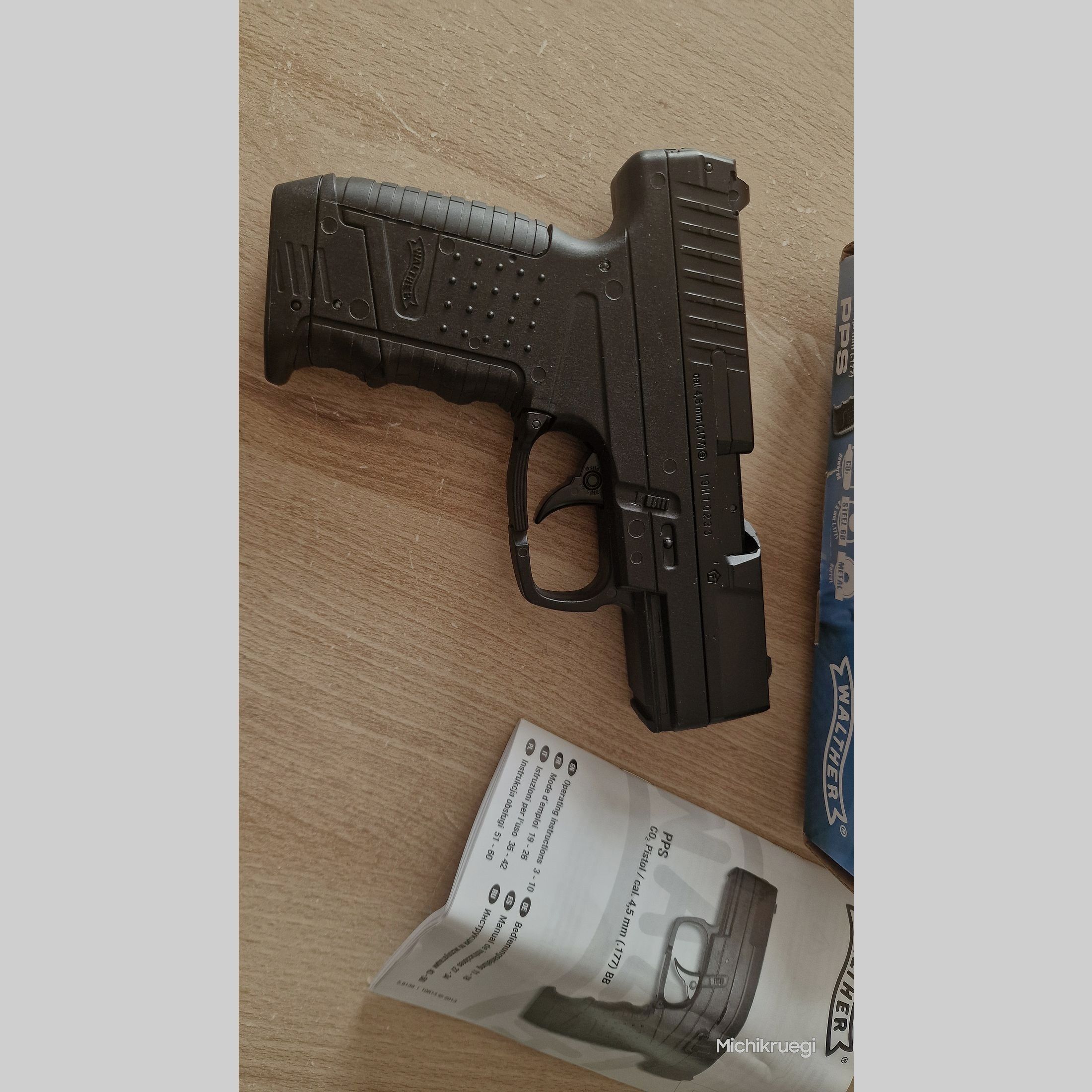 Walther PPS, 4.5mm steel BB