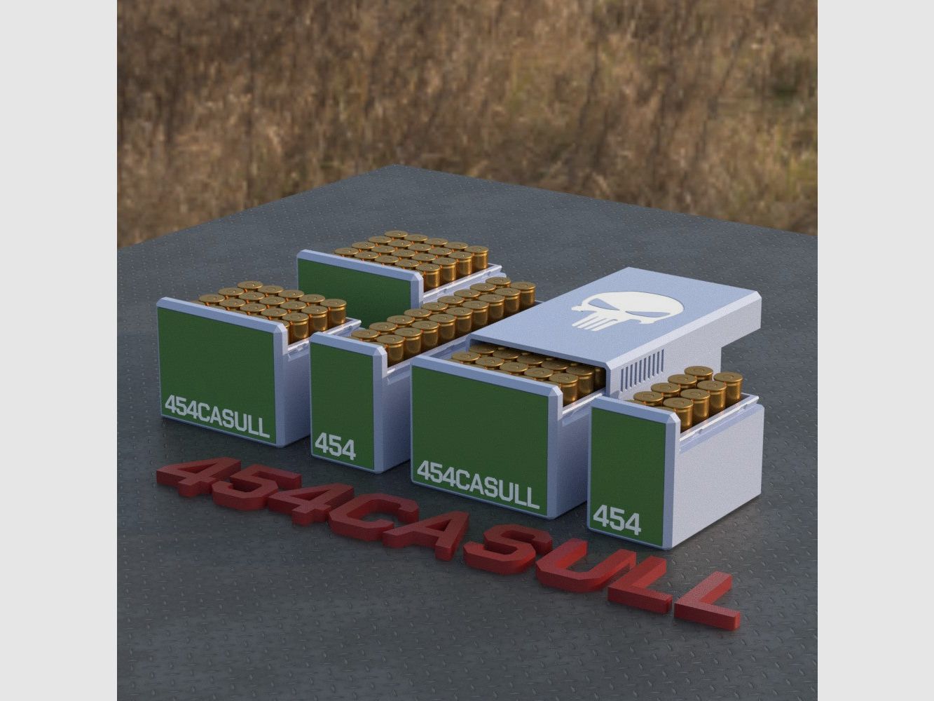 Filamelt Munitionsbox / Ammo Box .454 Casull – Patronenbox für 50 Schuss, Made in Germany