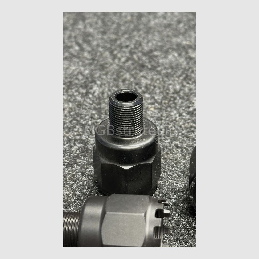 Gewindeadapter M24x1,5 RH auf M14x1 LH passend für AK74 oder Saiga Gewindeadapter M24x1,5 rechts auf M14x1 links gefertigt aus 42CrMo4 und nitriert auch ggf. passend für Arsenal Saiga MK AK74 AK74M AK100 Serie