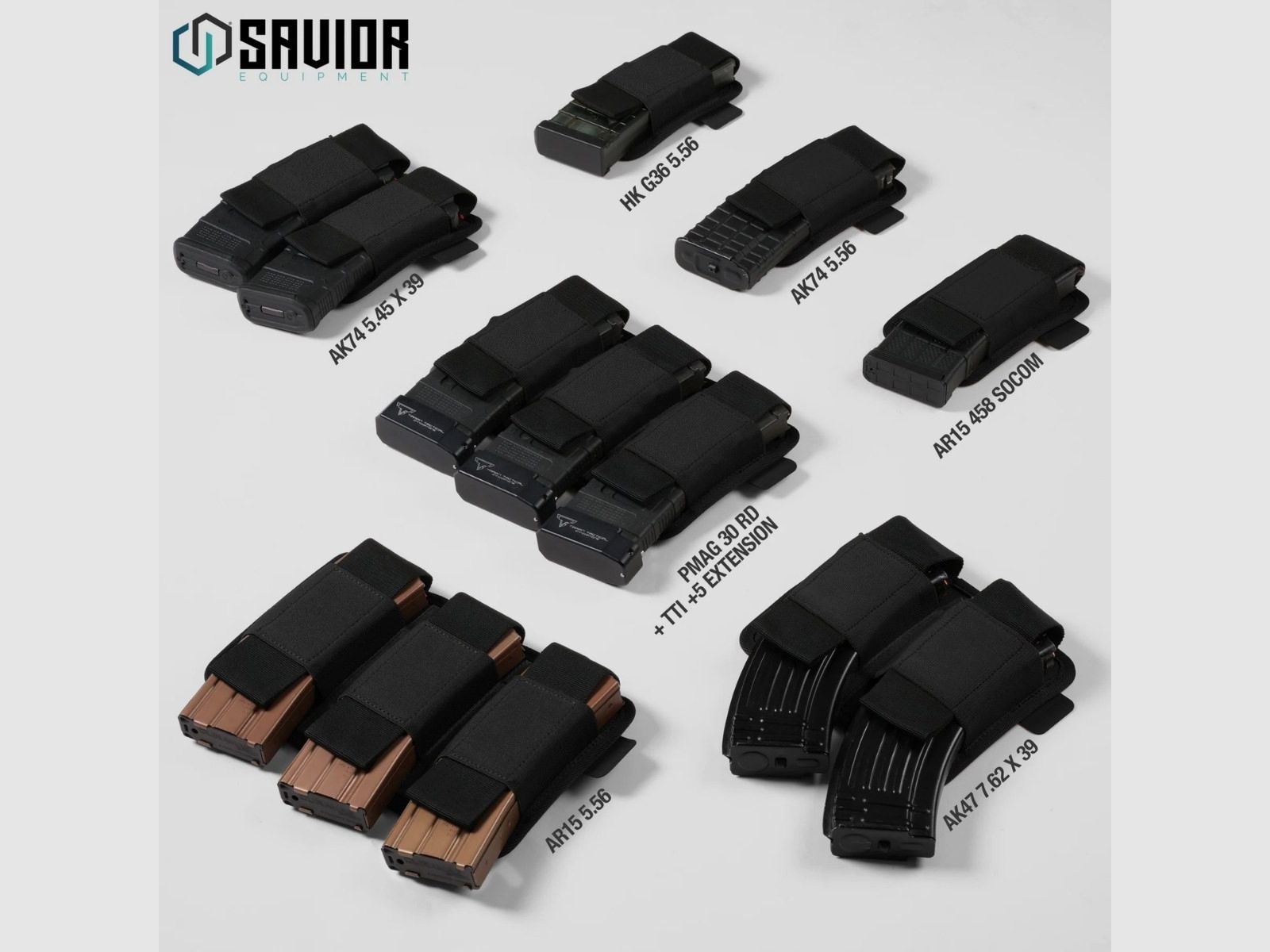 Savior - Holder na magazynki AR-15/AK-47 2 sloty - Zielony - MP-TNS-RIFXDOU-OG, zdjęcie 3 z 5