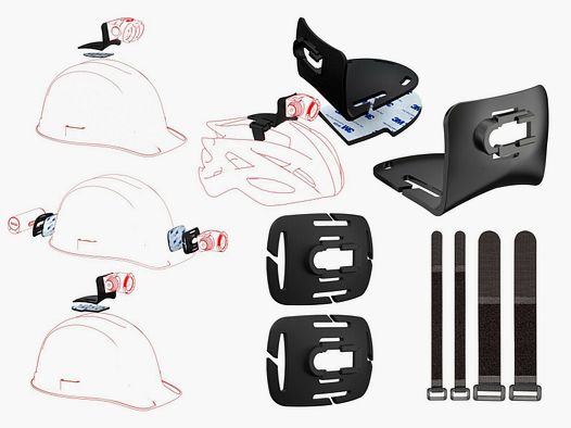 Ledlenser 502314 Helmet Connecting Kit Type H Helm Befestigung