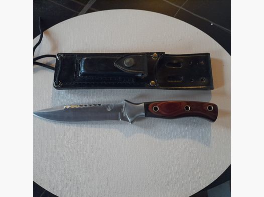 Jagdmesser Klinge ca. 14cm mit Lederscheide