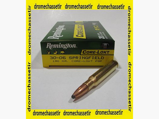boite 20 cartouches Remington cal 30-06 springfield 180 grains core lokt PSP