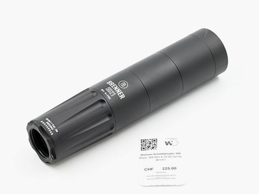 Schalldämpfer Brenner SD21, schwarz, .308 Win., M15x1