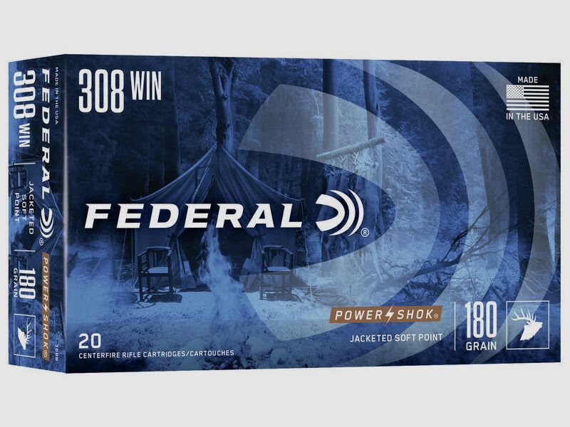 Federal TM/SP 11,7g/180grs Power-Shok .308Win; .308 7,62x51mm, Bild 1 von 3