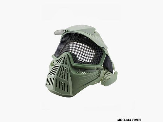 WOSPORT – MASKE MIT METALLNETZ OLIVGRÜN