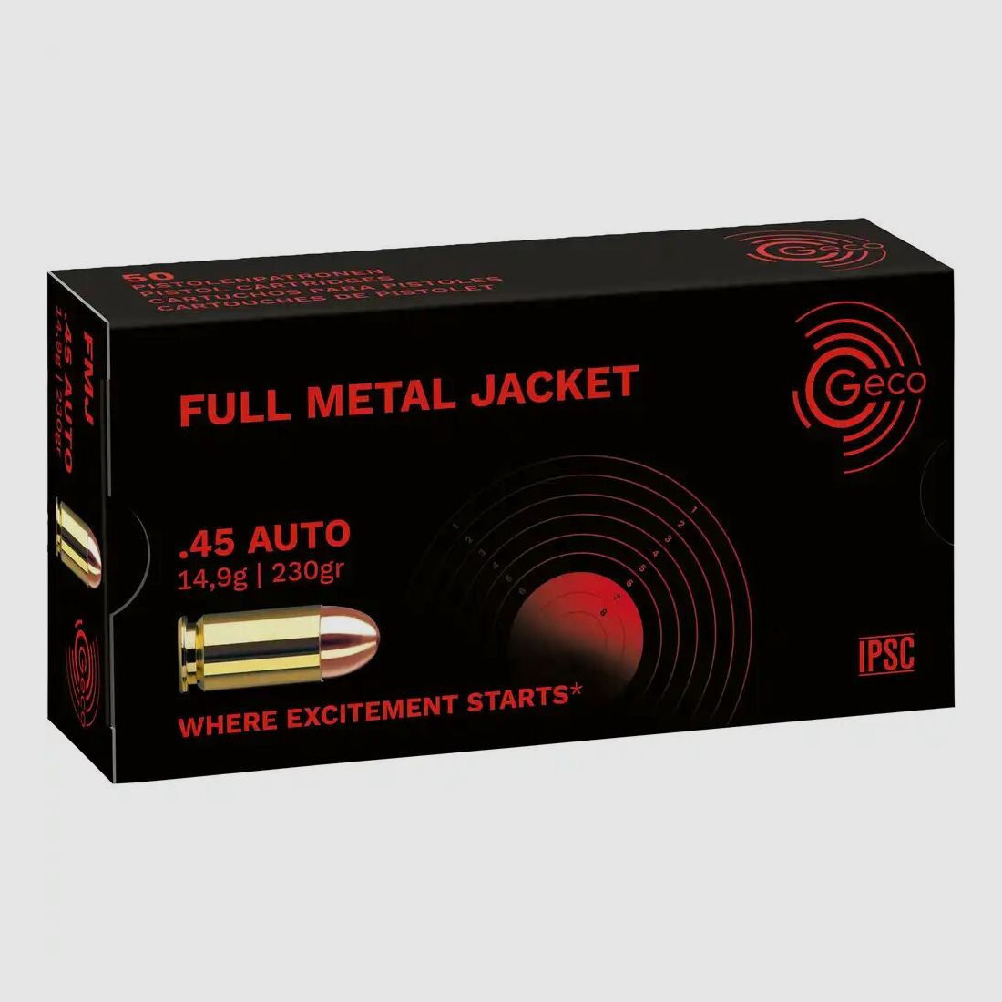Geco FMJ 230grs. 50 pcs