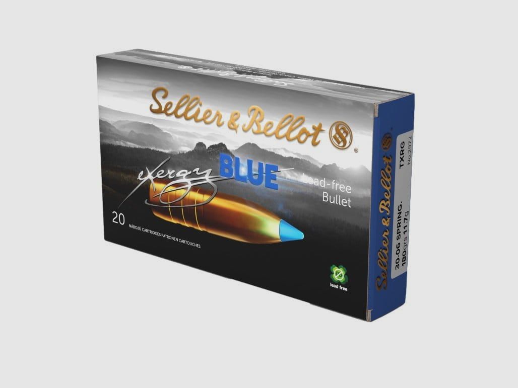 Sellier & Bellot .30-06 Spr. tipped eXergy blue 11,7 g/180 grs. - 20 Stk.