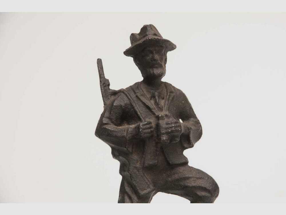 Chasseur Hubertus Waidmann Fonte Fer Bronze Art Décor