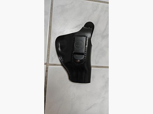 Holster in pelle Falco IWB / OWB di alta qualità per revolver da 2,5 " pollici nero | Come nuovo