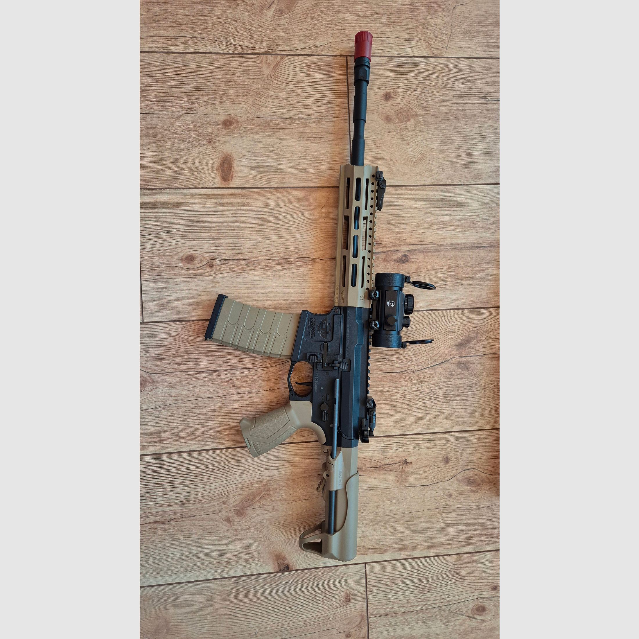 Airsoft Set  CM16 RAIDER L 2.0E in dessert Tan 0,5 Joul
