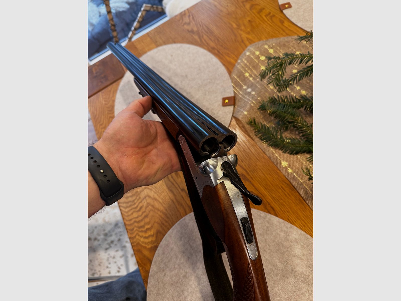 kurze Kutscherflinte, Doppelflinte Mercury Light im Kaliber 12/70