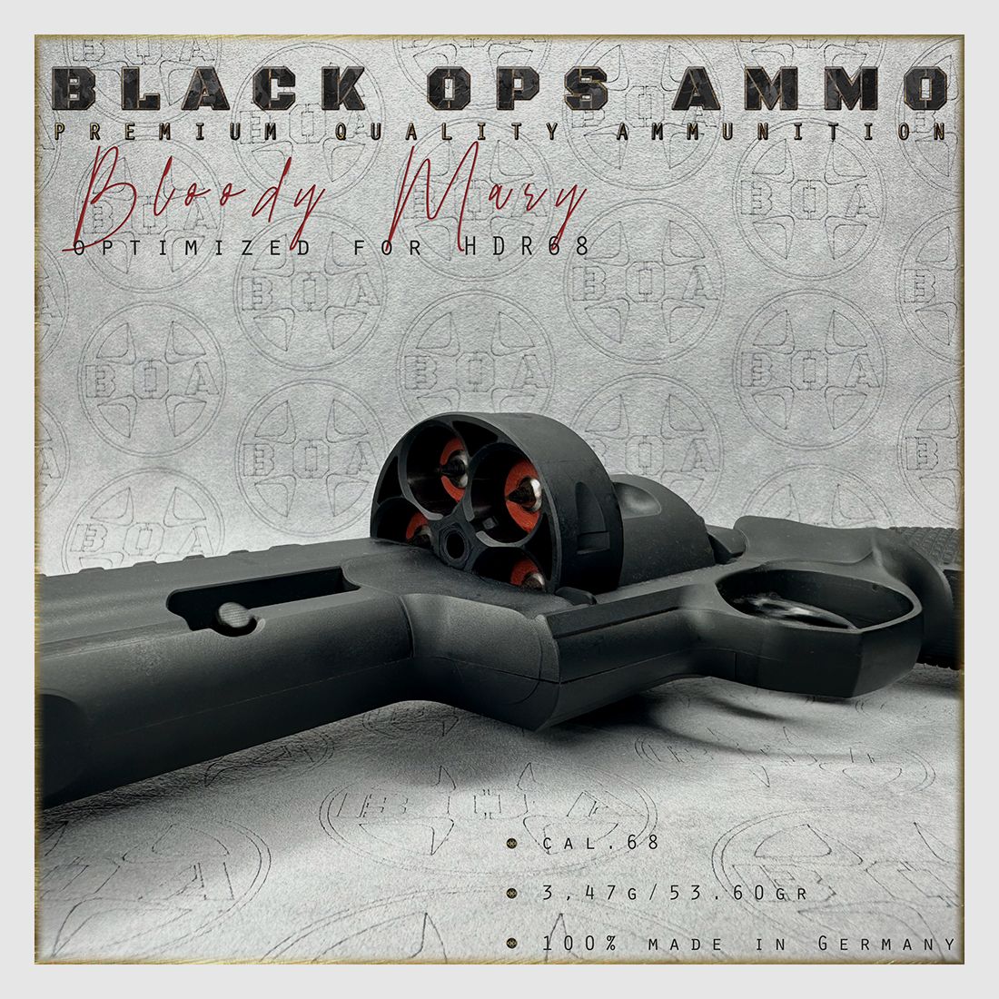 10x + 2 Bloody Mary BLACK OPS AMMO HDR 68 TR cal.68 ammunition T4E Umarex HDR68 TR68