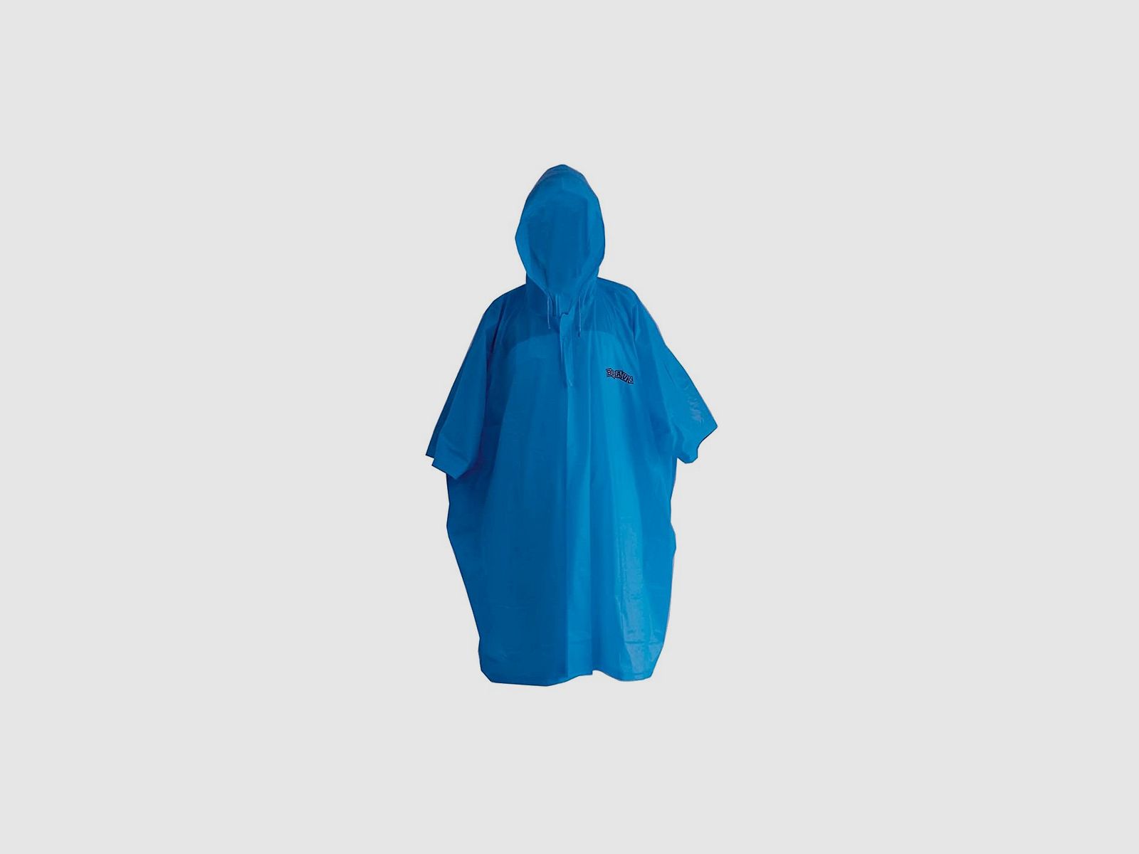 Blauer wasserdichter Poncho mit Kapuze
