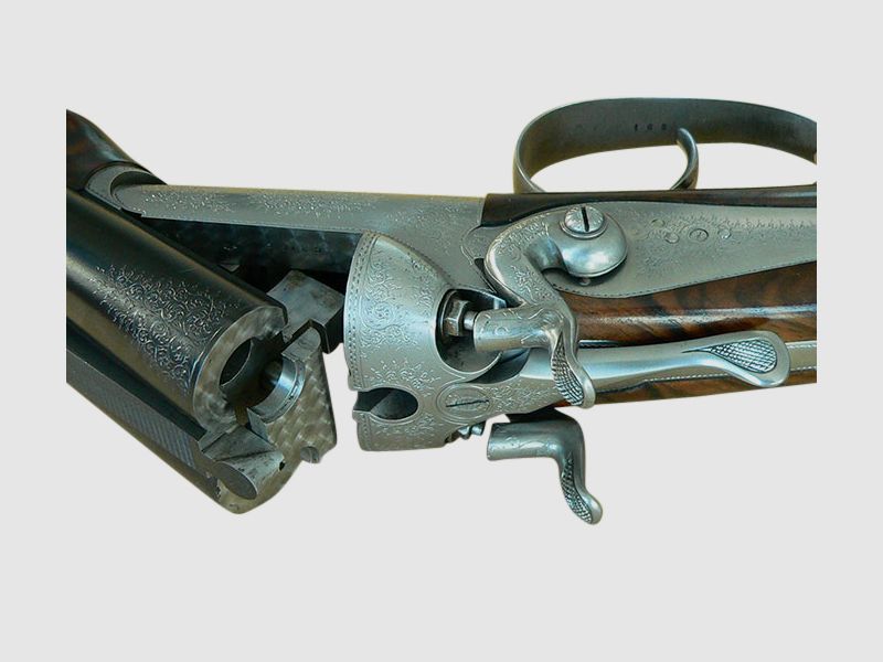 Exklusive Hahndoppelbüchse Husqvarna, Kal. 8x57IRS