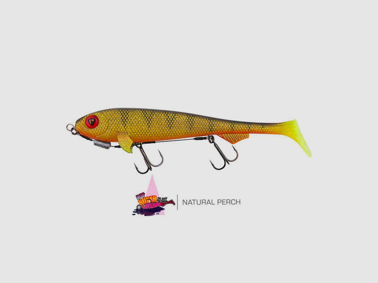 FOX RAGE – ULTRA UV | SUPER SLICK SHAD | LOADED SOFTBAITS | 23cm 9″ 97g | Natural Perch, image 1 of 2